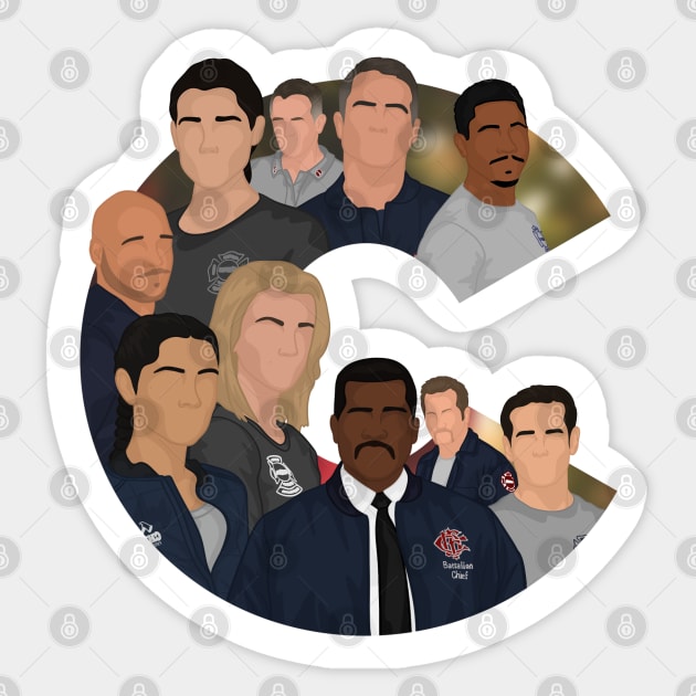 Season 11 | Chicago Fire Sticker by icantdrawfaces